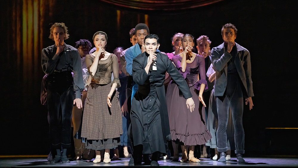 David Preciado with Artists of the Ballet in Emma Bovary. Photo by Karolina Kuras.